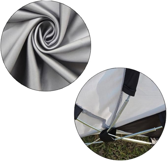 Portable Full Automatic Beach Tent Double Outdoor Shelter Fishing Canopy Compact Folding Design for Sun Protection Silver