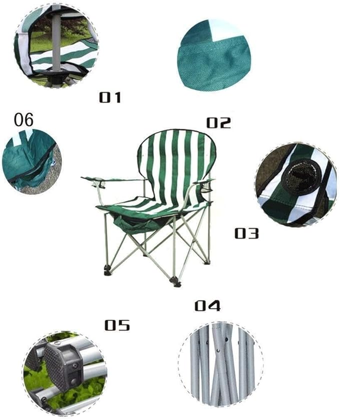Portable Outdoor Folding Chair Breathable Thickened Fishing &amp Camping Lounge Chair Foldable Stool (53x54x98cm)