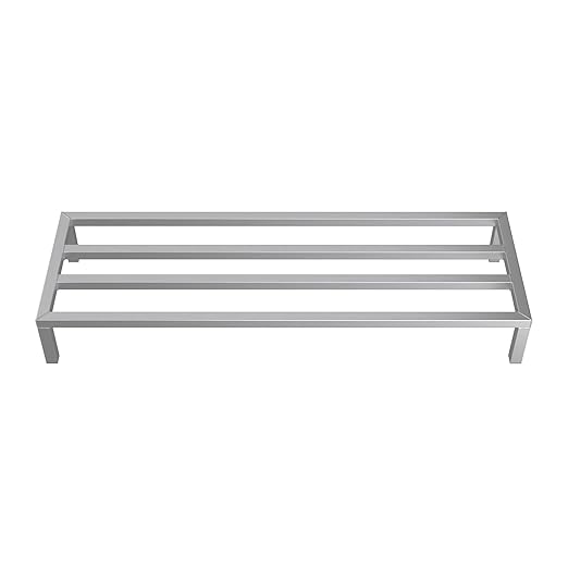 60'' x 20'' x 8'' Aluminum Welded NSF Certified Dunnage Rack - 1740 lb. Capacity for Restaurant Storage Warehouse Garage