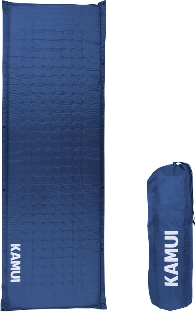 KAMUI Self Inflating Sleeping Pad - 2 Inch Thick Camping Pad Connectable with Multiple Mats for Tent and Family Camping