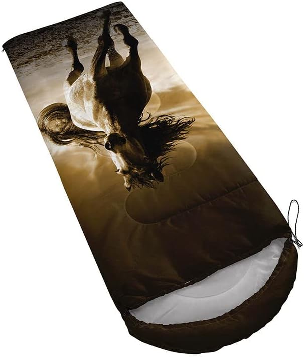Sleeping Bag for Kids AdultsBrown Giraffe Fur Pattern-Lightweight Warm Portable Outdoor Indoor-Waterproof Cold Weather Resistant Sleeping Bag for Camping Hiking