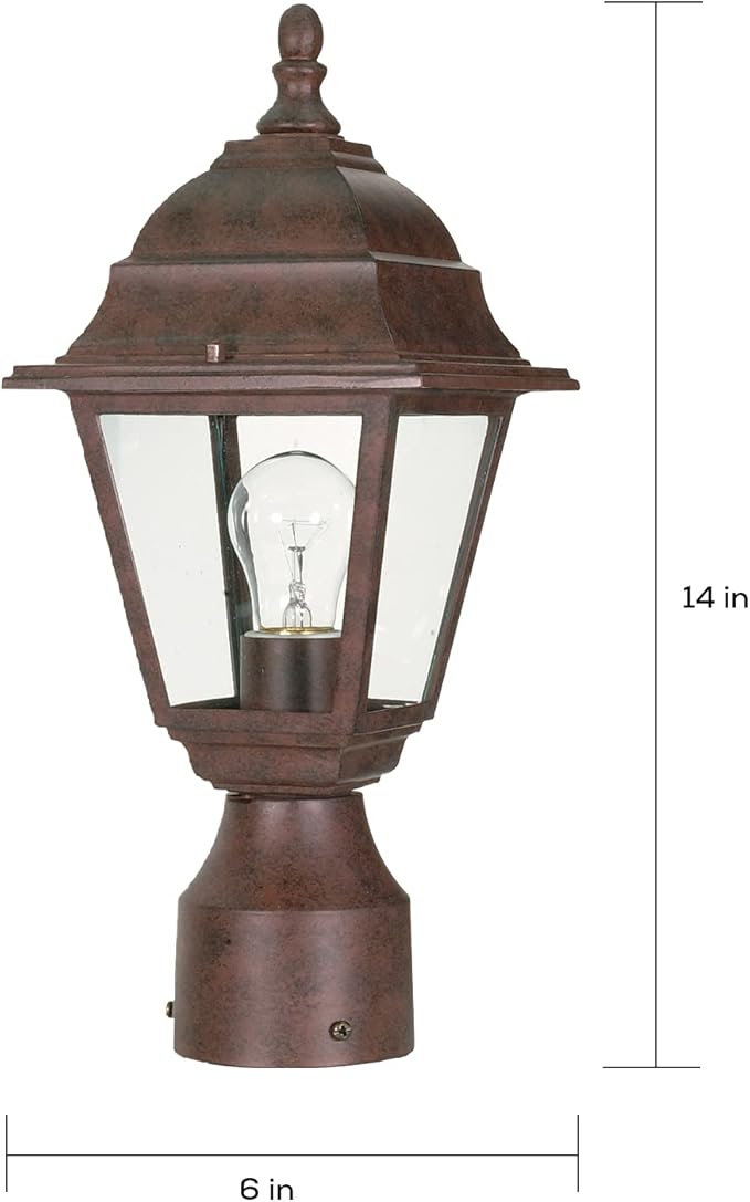 Nuvo Lighting 60/547 Postlantern with Clear Glass Bronze/Dark