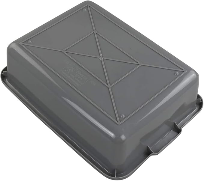 4-Pack Bus Tubs Commercial Tote Box Plastic Bus Box (13 L Capacity) Grey
