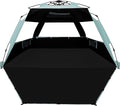 WhiteFang Deluxe Pop Up Beach Tent Sun Shade Shelter for 3-4/5-6 Person UV Protection Extendable Floor with 3 Ventilating Windows Plus Carrying Bag Stakes and Guy Lines