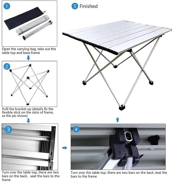 Portable -Light Foldable Camping Folding Table Cooking Fold Out Desk Board Picnic Small Lightweight (D As Shown)