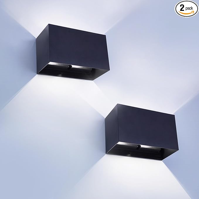 KICAAO 2 Pack Modern Wall SconceWhite Light 5000K 16W IP65 Waterproof LED Modern Lighting Suitable for Indoor Outdoor Replaceable G9 LED BulbAdjustable Light Angle