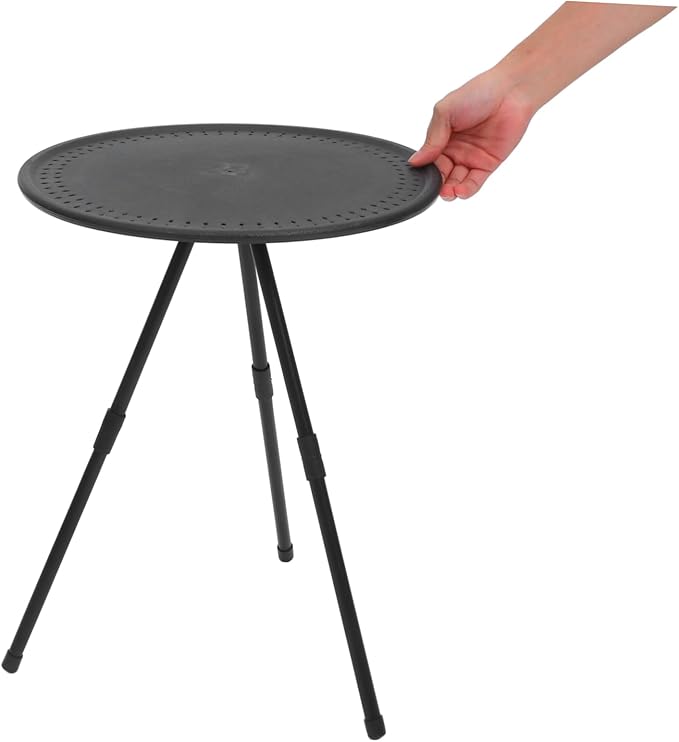 Compact Round Folding Table Adjustable Height Lightweight Portable Camping and Picnic Table Foldable Small Coffee for Outdoor Use Versatile for BBQ Festivals and Home Use