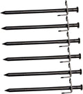 BESTonZON 6Pcs Heavy Duty Metal Tent Stakes Outdoor Ground Spikes for Camping Canopy and Awnings Durable Lightweight Easy to Drive and Remove for Support