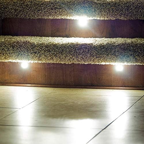DEKOR LED Recessed Stair Lights Step Lighting for Indoor Outdoor Use (Hammered White Indoor Light Kit)