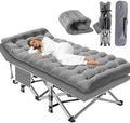 Camping bed with a load capacity of 560/660/760 lbs with a mattress and a storage bag. It is a foldable and easy-to-store guest bed A version without a mattress is also available (Grey 560lbs)