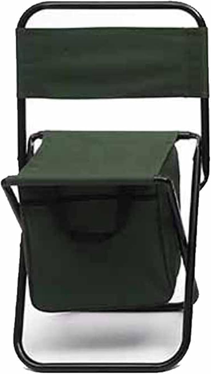 Portable Lightweight Folding Bag Chair Holds up to 225 lbs Steel Pipe &amp Oxford Cloth Soft Comfortable Fishing Chair with Pocket Bag Camping Stool Hiking Outdoors (Green)