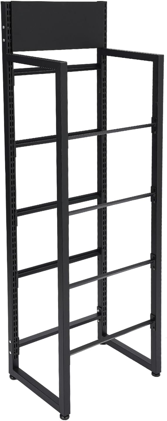 Market Retail Display Rack 4-Tier Fruit Vegetable Storage Rack Solid Wood Baskets &amp Iron Frame 44.09LBS per Tier Load Space-Saving Free Standing Shelf for Supermarket Home Fruit Store