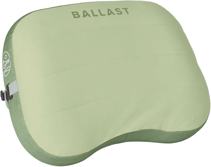 Ballast Beach Pillow – Comfy Durable &amp Compact Stays Put on Windy Beaches with Patented Sand Pouch Inflatable Pillow for Beaches Pools Camping Festivals and Travel (Seafoam Green)