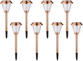 Solar Lights Outdoor - 8 Pack Copper Garden Walkway Lights Solar Powered Waterproof for Garden Lawn Yard Pathway