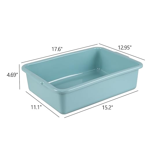 13 L Commercial Bus Tub Plastic Wash Tub Dishpan 4 Packs