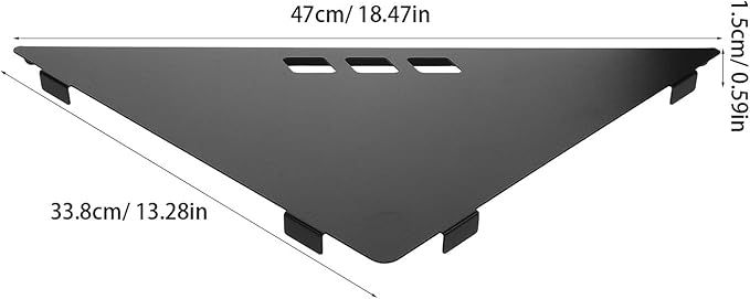 Folding Table Accessories Corner Sleeve Extender Lightweight Black Triangular Connector Plate for Outdoor Camping Picnic Foldable Desk Extension