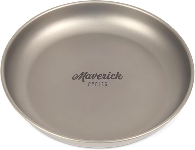 Ti Camping Plate Lightweight Plate for Hiking Backpacking Small Silver