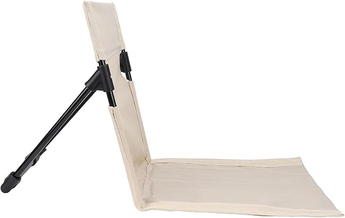 TOPINCN Camping Chair Portable Folding Recliner with Adjustable Backrest Lightweight Oxford Fabric for Outdoor Beach Camping Fishing (Khaki)
