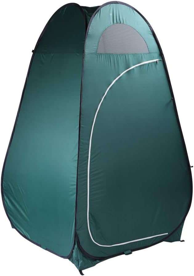 Outvita Pop Up Shower Tent Instant Privacy Dressing Changing &amp Toilet Tent 74’’ Portable Outdoor Shelter for Camping Hiking Fishing Picnic Beach with Carry Bag (Green)