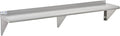 29N-016 -Commercial NSF Solid Stainless Steel Wall Shelf - 84 Wx12 D - 340 lb. Weight Capacity