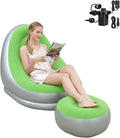 STARBRILLIANT Inflatable Deck Chair with Air Pump Lounger Sofa for Indoor Living Room Bedroom Outdoor Travel Camping Picnic Beach Chaise Lounges…