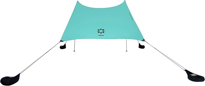 Neso Grande Portable Beach Tent Sun Shelter - Lightweight Beach Shade Canopy - Easy Setup for Family Outings - Patented Reinforced Corners - UPF 50+ Sun Protection - 7ft Tall 9 x 9ft