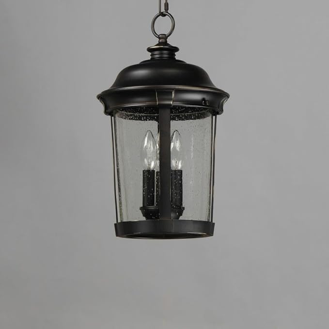 Maxim Lighting 3028CDBZ Dover DC-Three Light Outdoor Hanging Lantern in Mediterranean style-10 Inches Wide by 17 inches high