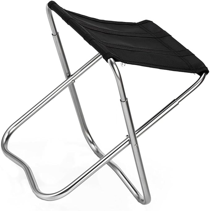 Sturdy Camping Stool Rod Holder Aluminum Alloy Fishing Chair for Outdoor Activities