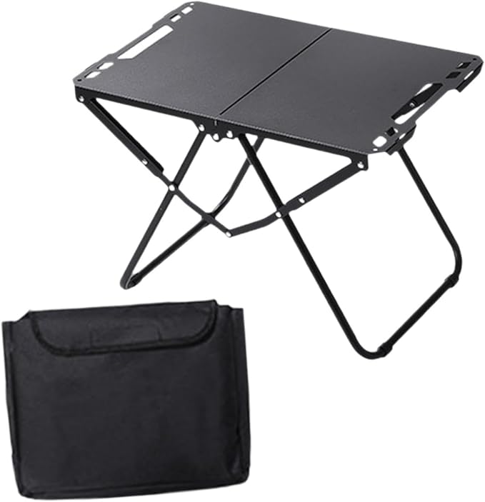 Folding Camping Table Foldable Table Multipurpose Portable Folding Table Outdoor Table for Camping Patio Barbecue Outdoor Black