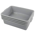 Anbers 4-Pack Commercial Tote Box Plastic Bus Box Bus Tubs 22 L Gray