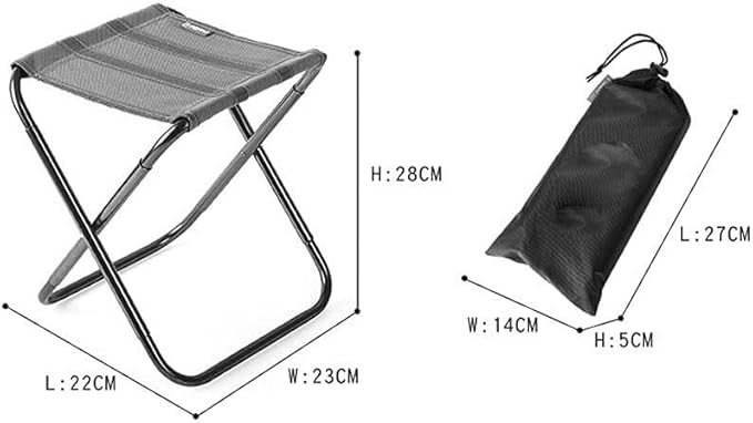 Camping Stool Folding Stool Aluminum Alloy Mazar Portable Barbecue Fishing Chair Camping Accessories Travel Mazar for Outdoor Hiking