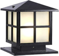 SLAWA Outdoor Post Lights Fixture Modern Yard Entry Outdoor Column Lights with Aluminum Housing Patio Pillar Lights Outdoor with Tempered Glass IP65 Waterproof