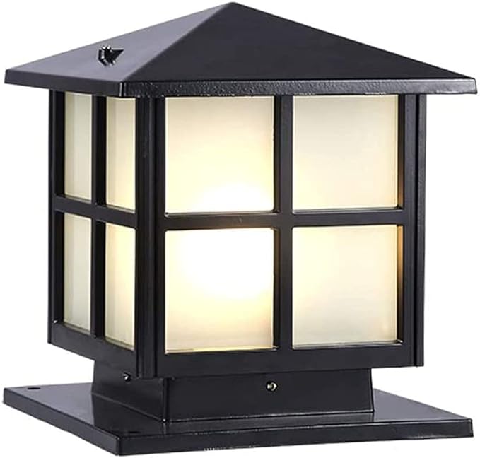 SLAWA Outdoor Post Lights Fixture Modern Yard Entry Outdoor Column Lights with Aluminum Housing Patio Pillar Lights Outdoor with Tempered Glass IP65 Waterproof