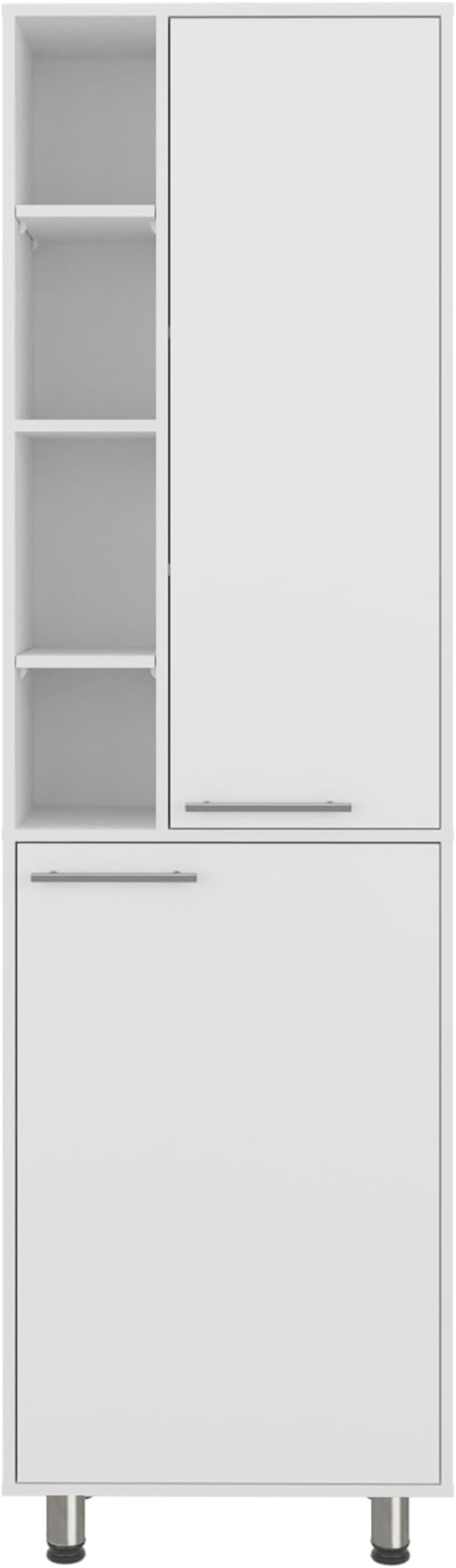Kitchen Multiple Open and Closed Shelves Design White