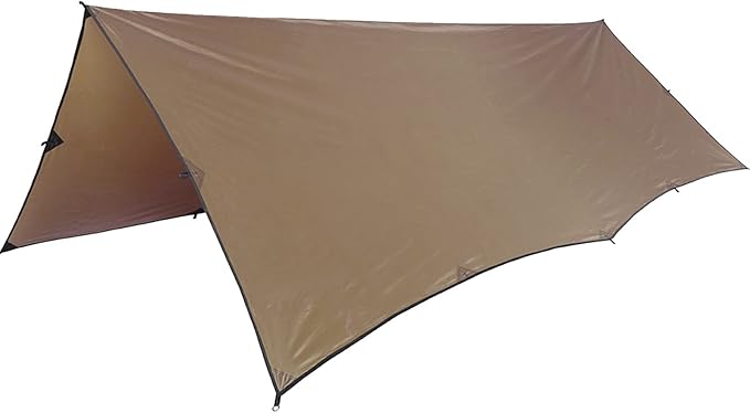 OneTigris Bulwark Camping Tarp 100% Waterproof Bushcraft Shelter Lightweight Hammock Rain Fly Portable Anti UV Large 12.8ft x 9.5ft