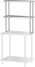 12x30 Double Utility Shelves Rack Deck Stainless Steel Prep Table Worktable Workstation with Undershelf Stainless Steel Table for Kitchen Home Prep Work Tables