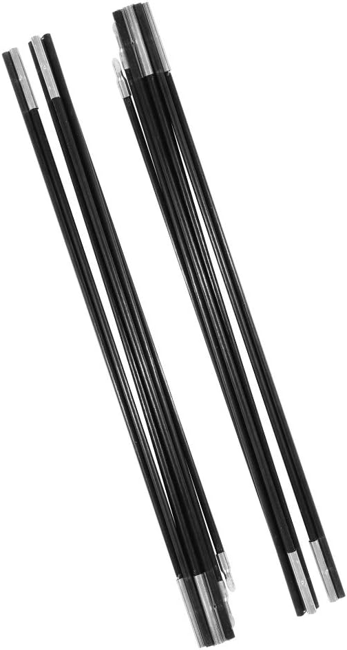 Camping Tent Pole Fiberglass Tent Pole Repair Kit 4.48M 2Pcs Fiberglass Camping Tent Pole Bars Outdoor Foldable Support Rods Awning Frames Kit for 5-6 Person Camping Tent
