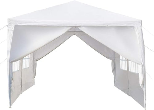 10'x20' Outdoor Party Tent with 6 Removable Sidewalls Waterproof Canopy Patio Wedding Gazebo White