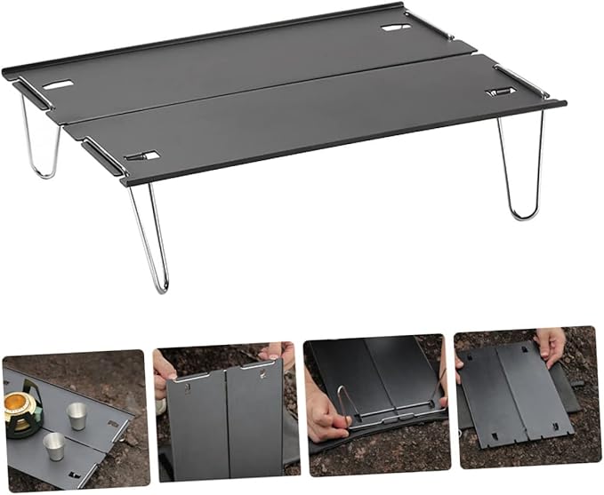 Yardwe Portable Folding Aluminum Table Detachable Small Tea Table for Camping BBQ and Outdoor Use Compact Lightweight and Versatile