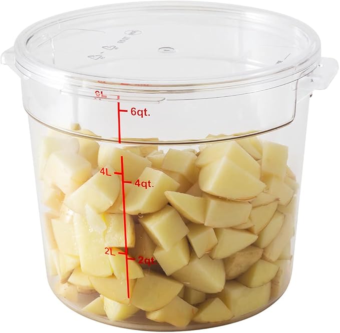 Restaurantware 8.75 Inch Round Polycarbonate Lid - Snap-On Food Storage Cover - Airtight Translucent Container Lid - Dishwasher-Safe Freezer-Safe Hot and Cold Food Friendly - Clear Plastic