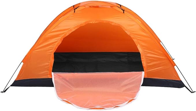 SUNGOOYUE Camping Tent Set Portable Single Person Outdoor Tent Building Kit with Tent Rods Tent Pegs &amp Storage Bag for Camping or Anti-Epidemic Orange SUNGOOYUE14iun76sep-11