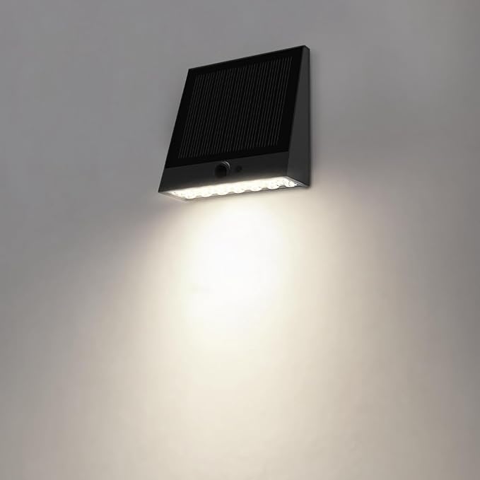 Solar Outdoor Lights 1000LM IP65 Waterproof Solar Flood Lights with 4 Modes 4000K Motion Sensor Solars Wall Light for House Number Porch Frontdoor Backyard