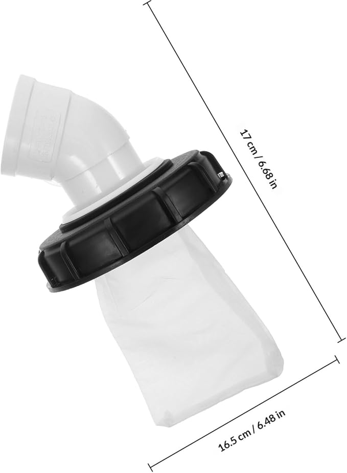 Homoyoyo Ibc Tote Plastic Lid with 163mm Filter Screen Waterproof Ibc Tank Cover Compatible for Rainwater and Chemical Storage Industrial Plastic Ton Barrel Cap Accessory