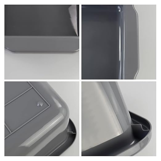 32l Large Grey Bus Bins for Restaurant 3 Packs Plastic Bus Tubs Commercial