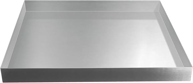 Washing Machine Pan Heavy Duty 27x25 Inch Washer Drain Pan 304 Stainless Steel Washing Machine Tray for Floor Protection Leak Proof Washer Pan Tray (27X25X2.5)