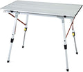 Portable Folding Camping Table with Adjustable Height – Aluminum Alloy Lightweight Corrosion-Resistant 30kg Capacity Includes Carrying Bag for Outdoor Activities Picnic Hiking