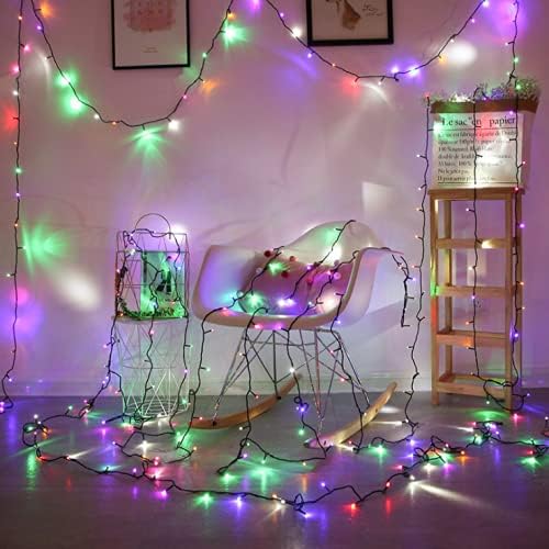 2-Pack Connectable Christmas Lights Outdoor Total 164FT 400LED Christmas String Lights Waterproof with 8 Modes &amp Timer Green Wire Twinkle Lights for Xmas Tree Decorations Outdoor Indoor Multico