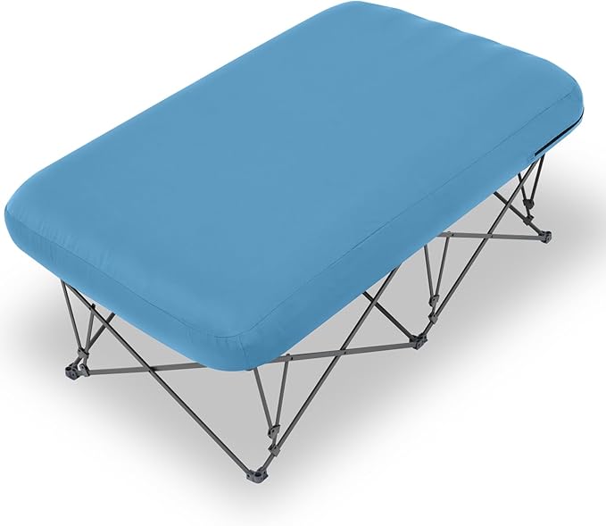 KAMPKEEPER Camping CotCamping Cots for AdultsFolding Camping Cot with Inflatable Air Mattress and Carry Bagfor Outdoor Travel Camp Beach Vacation (not Included The Airpump)