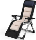 Folding Reclining Chair Heavy Duty Zero Gravity Chairs Sun Loungers Beach Chairs Lounger Deck Chairs Recliner Beach Patio Garden Camping Super Width 65CM