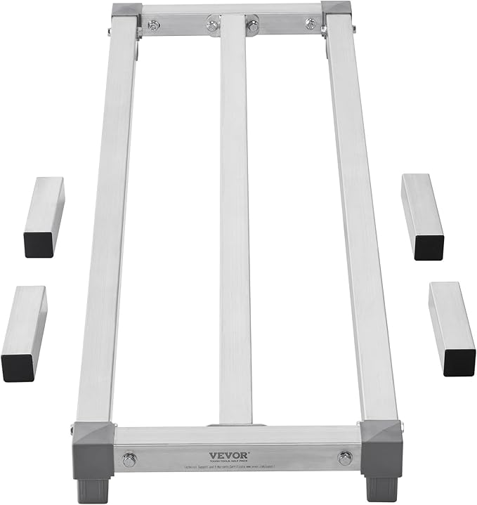 VEVOR Aluminum Dunnage Rack 48” x 14” Commercial Food Floor Rack 8” Off the Floor 1000 lbs Capacity All-Welded Aluminum Storage for Storage in Restaurants Kitchens Garages and Vehicles